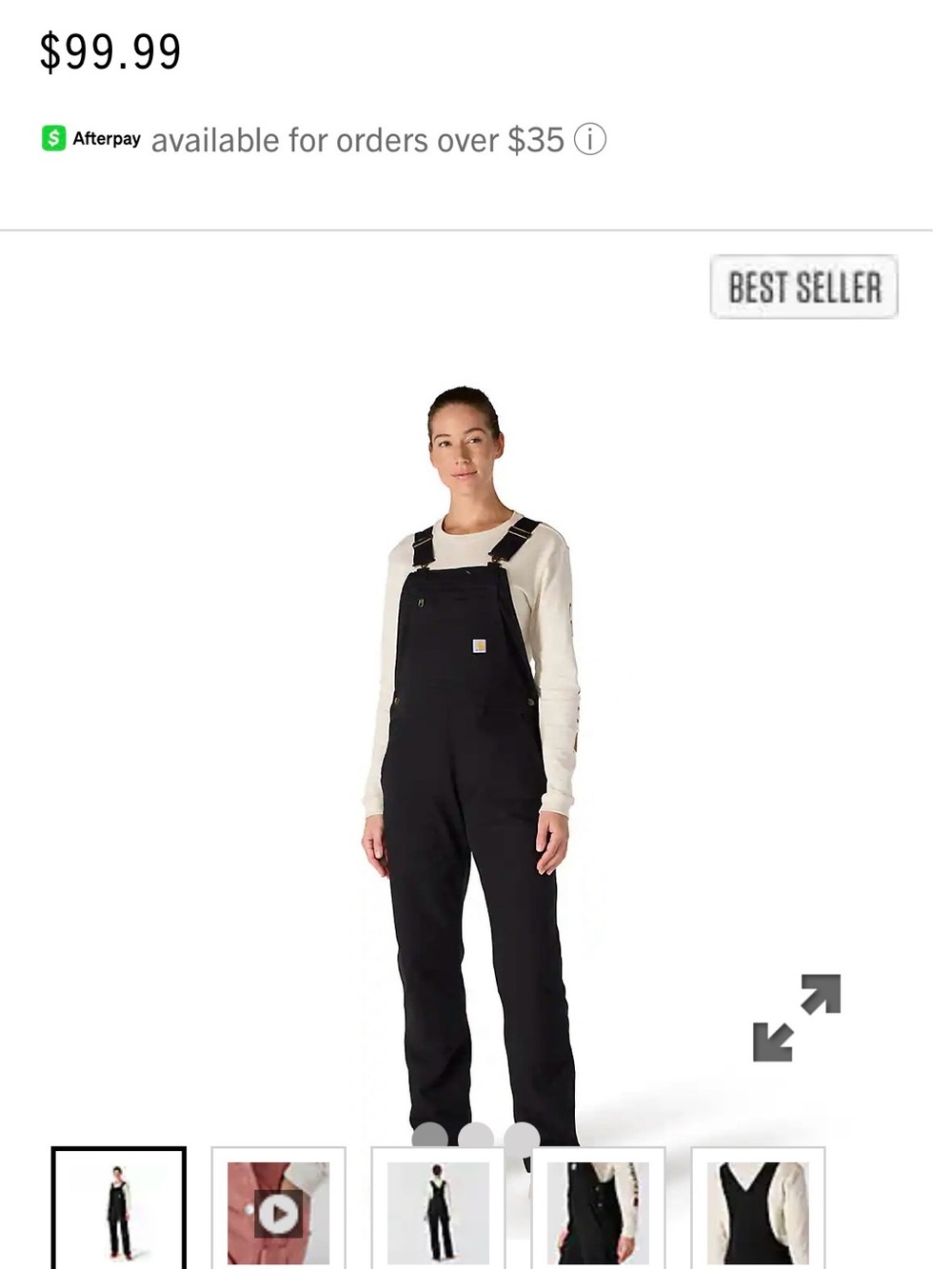 Carhartt Women's Black Bib Overalls - Classic Workwear